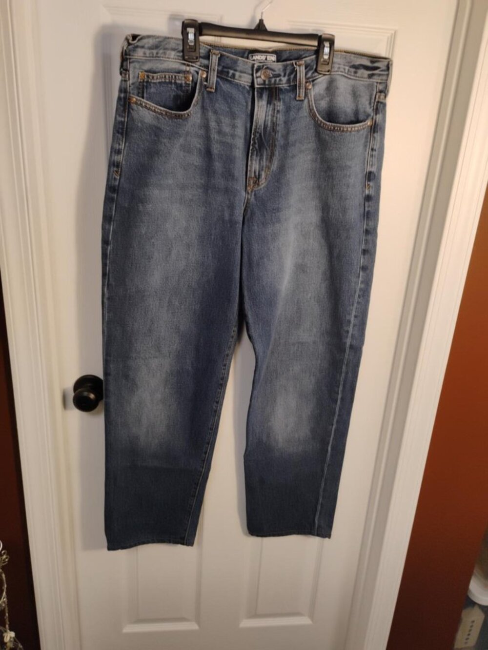 Lands’ End Men’s Traditional Fit Jeans Size 35 Medium Wash
